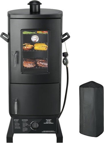 Vertical propane smoker - propane, w/