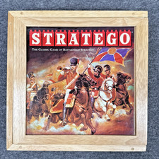 STRATEGO Nostalgia Wooden Box Series 2002 Board Game 100% Complete Open Box