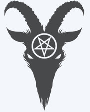 BAPHOMET GOAT huge sticker occult sigil pentagram demon evil satan SLASHER DEATH