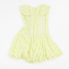 CHARO RUIZ IBIZA Womens Mini Dress Green Strapless Lace Sweetheart Size S RRP320