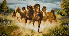 Tapestry Panel Tapestry Tapestry Race Horses Craft Fabric 64x34