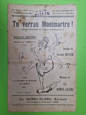 11/ PARTITION PAROLE & CHANSON - Mont' là-d'ssus tu verras Montmartre ! - 1926