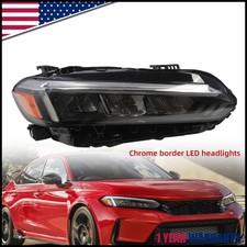 LED Headlight Assembly Chrome For 2022 2023 Honda Civic Sedan Right 33100T20A52
