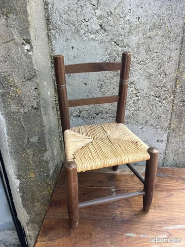 Chaise paille enfant - chaise,