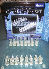 JEU D'ÉCHECS EN VERRE JEU D'ÉCHECS EN VERRE neuf neuf neuf 20X20CM