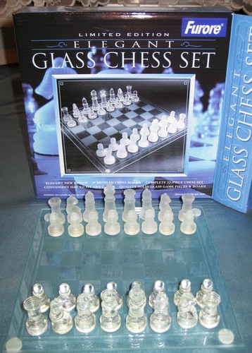 Jeu échecs verre - verre,