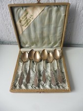 6 beautiful old spoons, coffee spoons, Otto Reishaus, 800 silver