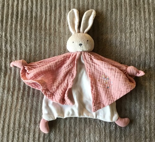 Doudou lapin rose blanc - doudou,