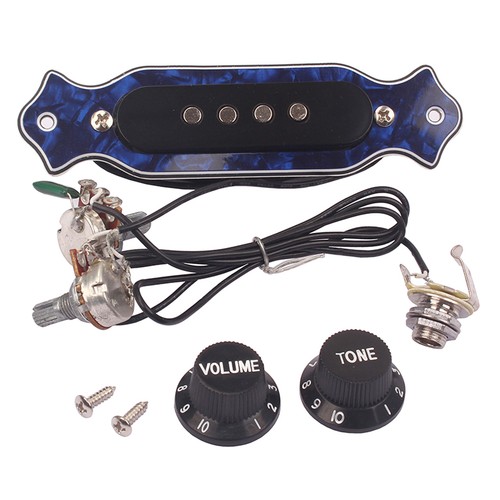 Blue pearl 4string cigar box - blue,