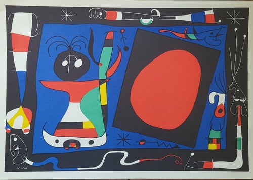Lithographie joan miro femme - joan, "femme