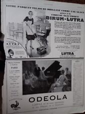ODEOLA pneumatic piano + waxer BIRUM LUTRA pub paper ILLUSTRATION 1928