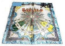 HERMES Carre 45 100% Silk Scarf CARPE DIEM Blue W/Tags No Box Unused.