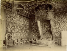 X. France, Fontainebleau, Palace, Bedroom of Marie Antoinette Vintage 