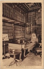 Old postcard Broglie - The Library - Napoleon's Office (29240)