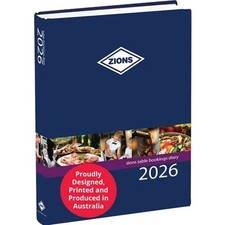 2026 Zions Table Booking Diary Book 2 Page Per Day A4 Restaurant Cafe