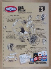 1989 Kingsford Charcoal BBQ Clinic #5 'Undercover Cookin' vintage print Ad