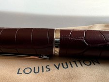 Beautiful Vuitton Cargo Alligator Burgundy Fountain Pen to Repair.  Fountain pen