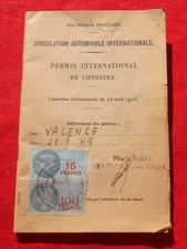 Permis International  De Conduire  -  Vaison - La - Romaine  1949  !