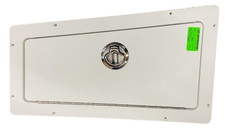 White Starboard 18" x 10-3/8" Hatch Door W/ Gemlux Handle