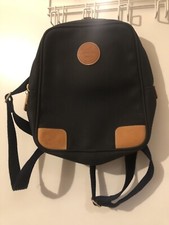 Zaino Lancel canvas Blue color marrone made in France backpack rucksack sac NWT