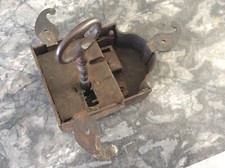 ANCIENNE SERRURE ARMOIRE  AVEC