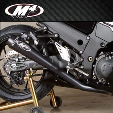 NEW 2012 - 2021 KAWASAKI NINJA ZX-14R ZX14R M4 DUAL BLACK GP SLIP ON MUFFLERS