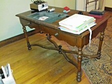 Beau Bureau table merisier bois style directoire