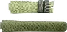 LOUIS VUITTON 21mm Band TAMBOUR Watch Green Rubber Genuine NEW