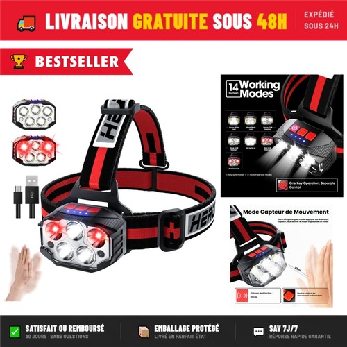 Lampe frontale led 1100 - lampe, lumens