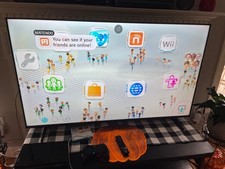 Nintendo Wii Black Console With Controllers & Gamepad, Cords Games, Bundle