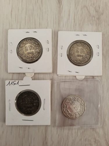 Lot pièces francs - pièces, suisse