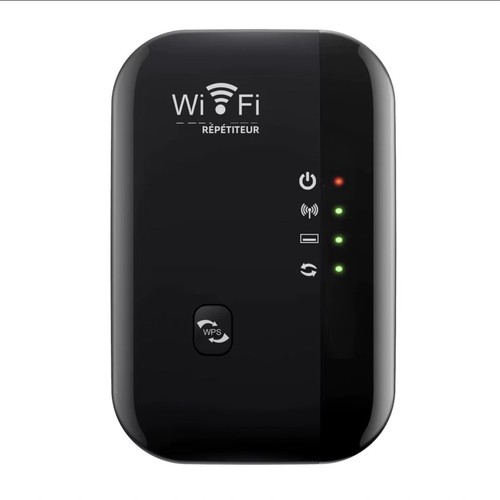 Répéteur wifi sans fil noir - répéteur,