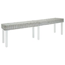 Banc Siège Meuble Blanc Rotin