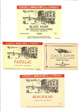MAXIM’S Caves du restaurant Paris – Lot d’étiquettes de vin neuves par multiples