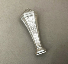 old seal to seal / wax stamp ART NOUVEAU IRIS decor in solid silver