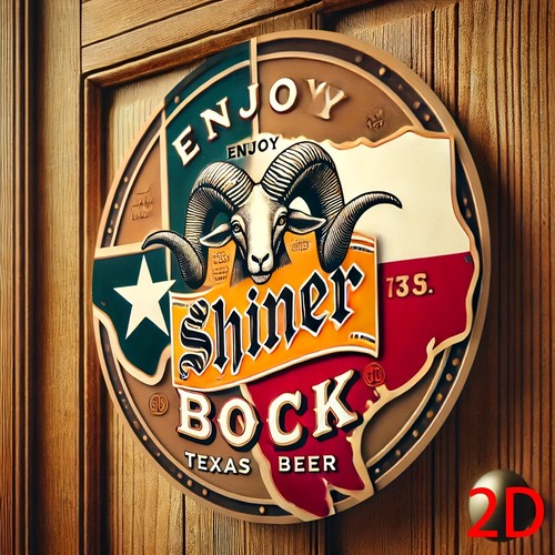 Flat 1pc shiner bock - 1pc, texas