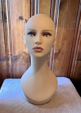Female Mannequin Head Plastic Bust Wig Hat Storage Jewelry Display 17” Tall