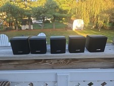 5 Bose Single Cube Speakers Acoustimass Lifestyle Mountable Satellite Surround 