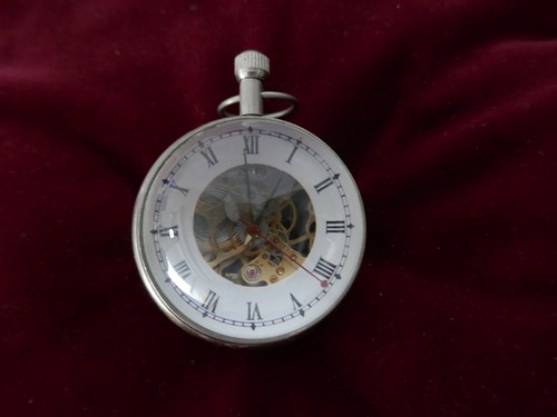 Montre loupe squelette double - montre,