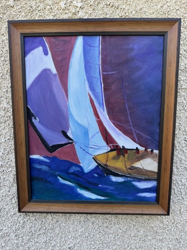 Tableau ancien huile sur toile - tableau,