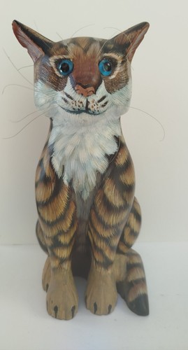 Statuette artisanale chat - de,