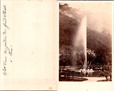 Switzerland, Schweiz, Canton of Vaud, Bex, Jet d&#039;eau du Jardin du Grand Hôtel, c