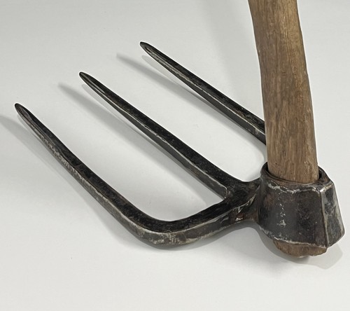 Outil ancien croc - forgé,