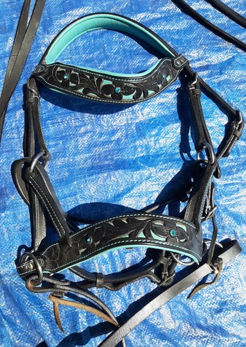 Horse bridle leather floral - horse,