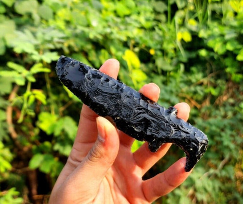 Couteau obsidienne noire - couteau, en