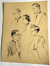 Lithographie Dessin de PAZZI