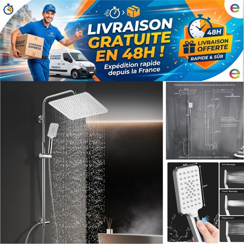 Colonne douche acier - colonne,