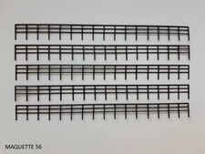 ho lot 5 rambardes gardes corps  noires clôture  décor bateau train diorama