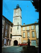 BESSE-SUR-ISSOLE (83) CITROEN AMI 6 at the clock tower / bell tower & fountain