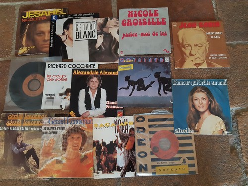 Lot disques vinyles - 16, 45t